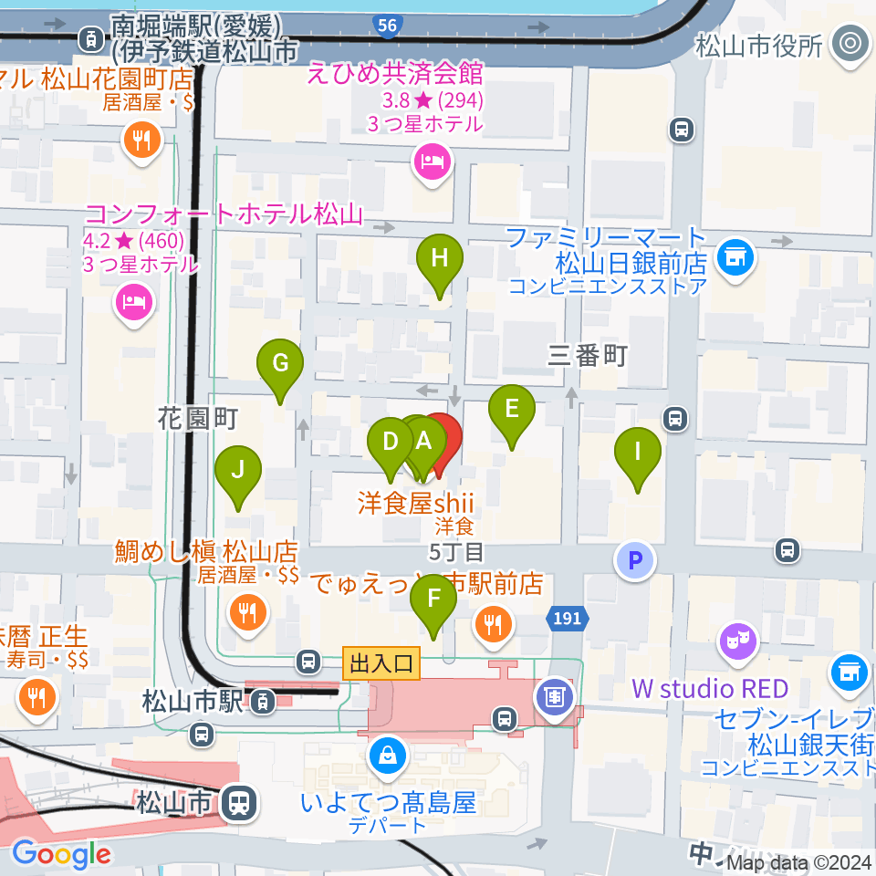 SING OUT周辺のカフェ一覧地図