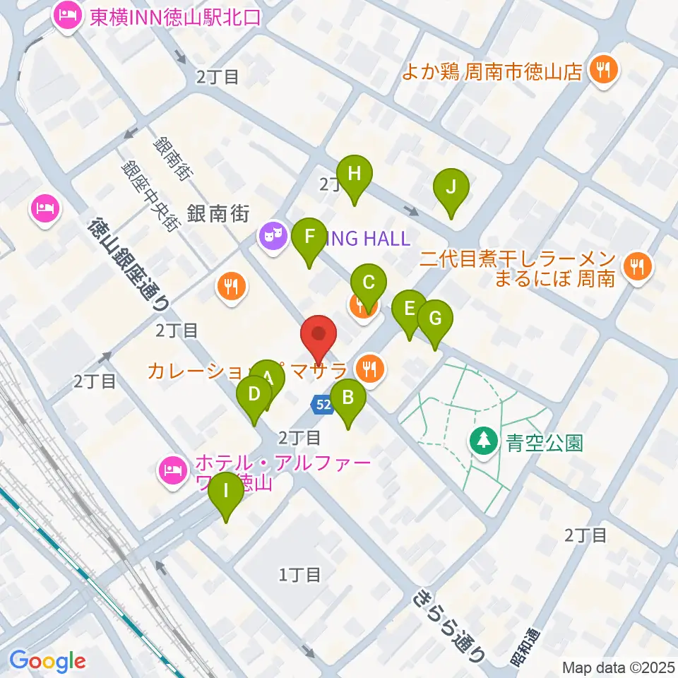 周南LIVE TAKU周辺のカフェ一覧地図