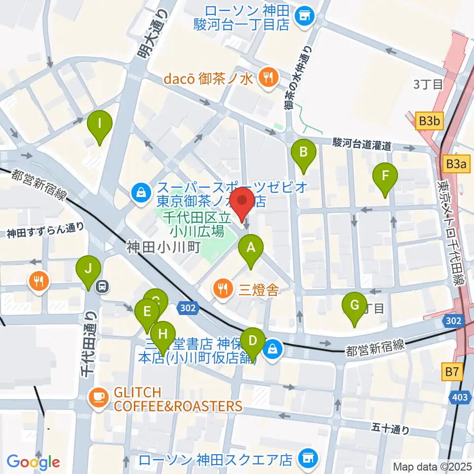 エンギター周辺のカフェ一覧地図