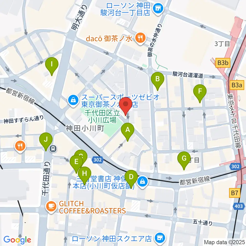 エンギター周辺のカフェ一覧地図