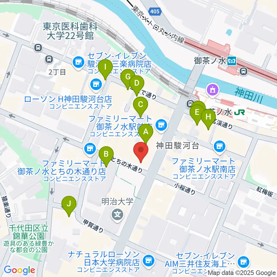 ディスクユニオン JazzTOKYO周辺のカフェ一覧地図