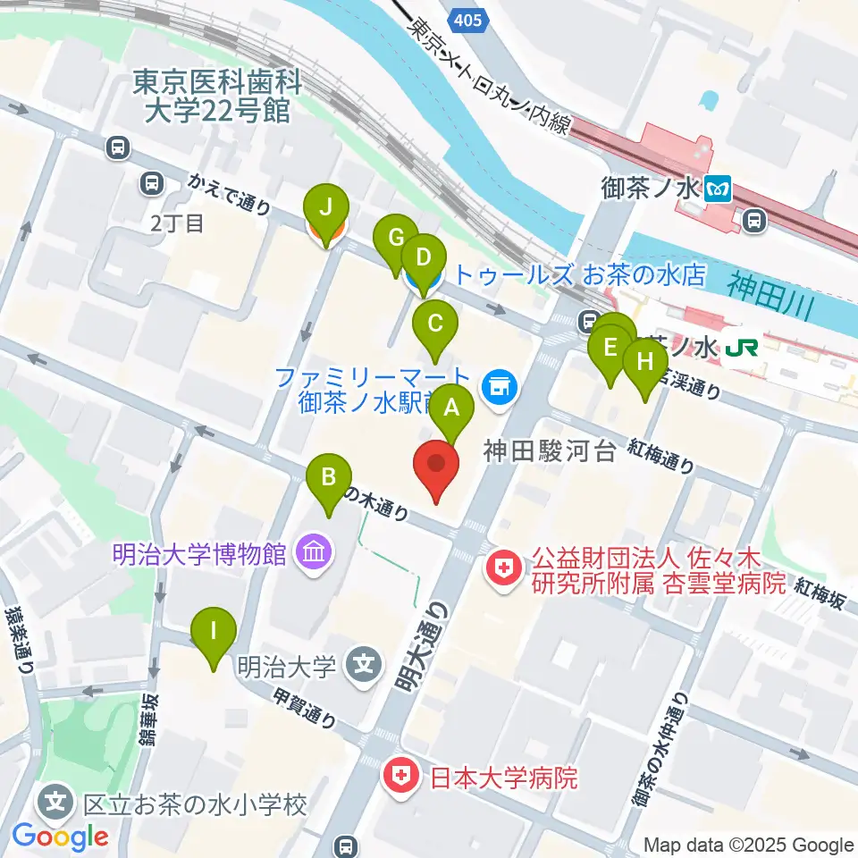 ディスクユニオン JazzTOKYO周辺のカフェ一覧地図