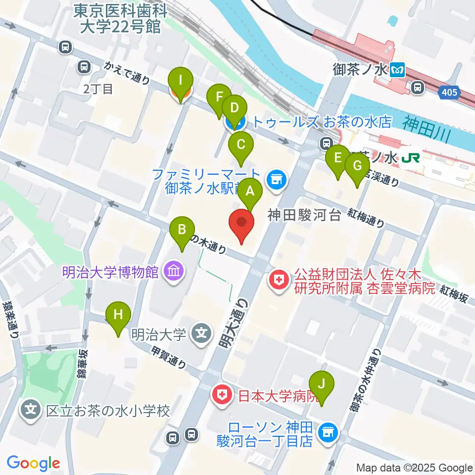 ディスクユニオン JazzTOKYO周辺のカフェ一覧地図