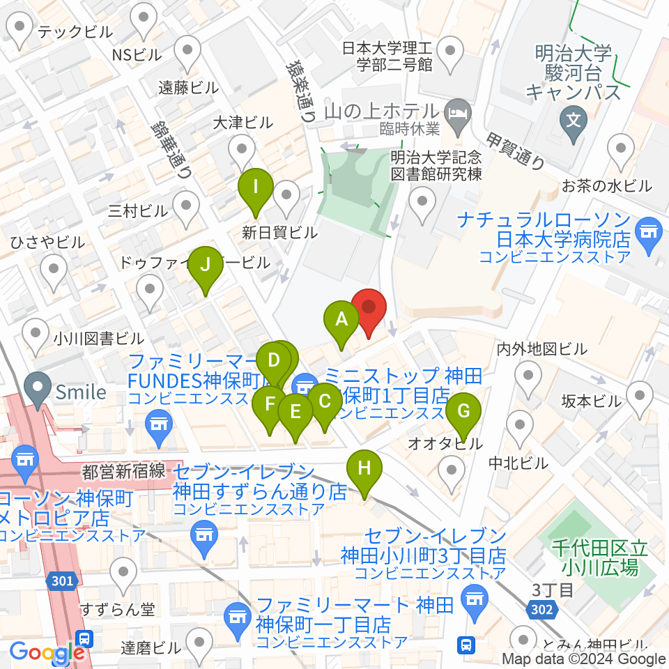 アイゼナハ音楽院周辺のカフェ一覧地図