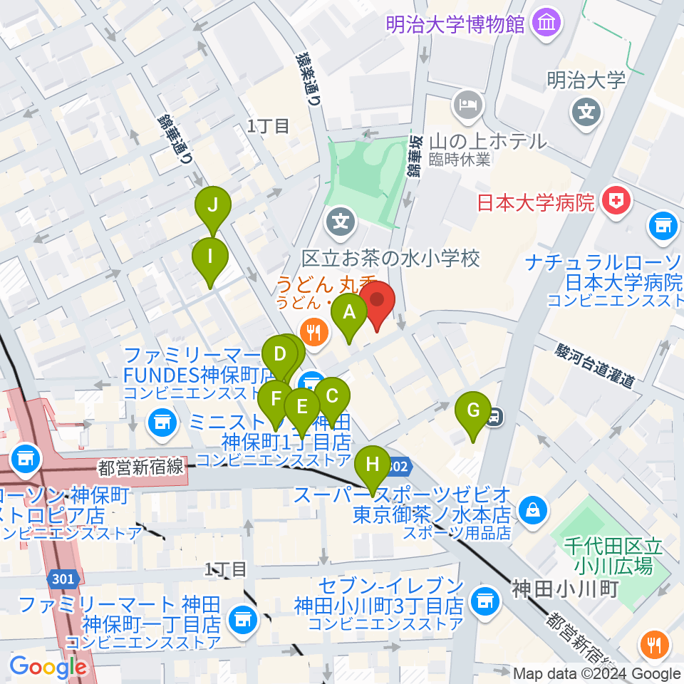 アイゼナハ音楽院周辺のカフェ一覧地図