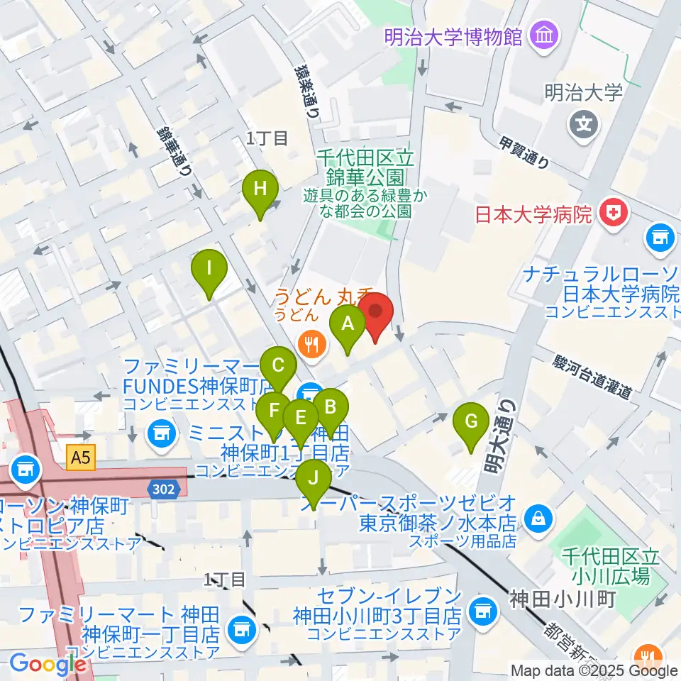 アイゼナハ音楽院周辺のカフェ一覧地図