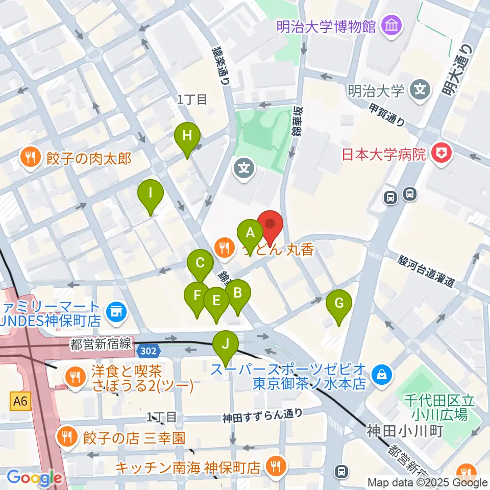 アイゼナハ音楽院周辺のカフェ一覧地図