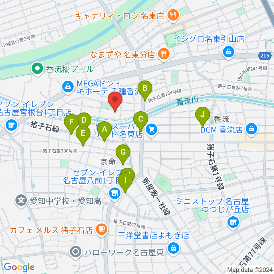 STUDIO SONGS周辺のカフェ一覧地図