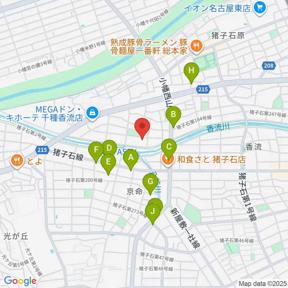 STUDIO SONGS周辺のカフェ一覧地図