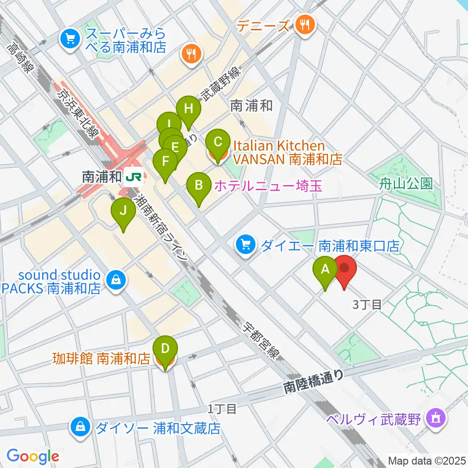 FREE SPACE ALIVE周辺のカフェ一覧地図