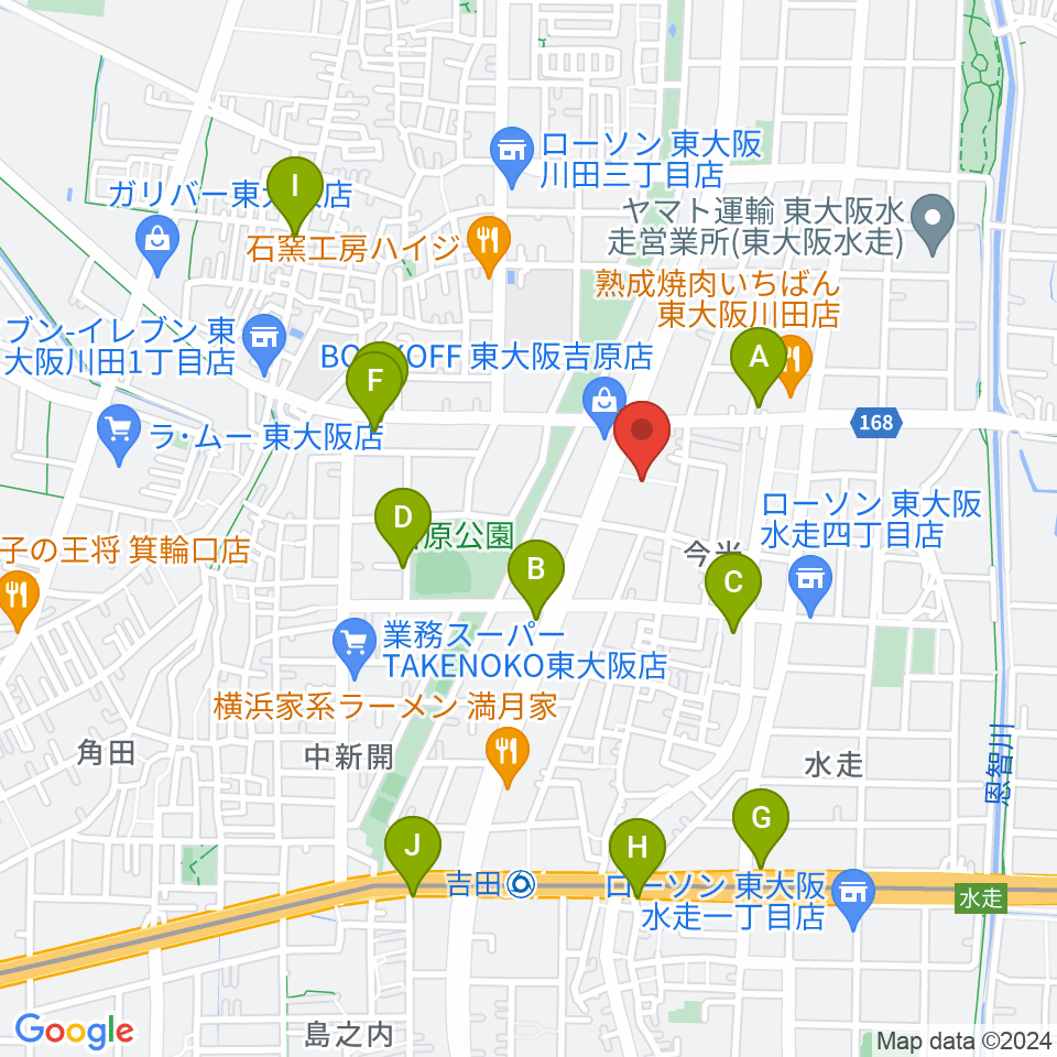 スタジオDMP周辺のカフェ一覧地図