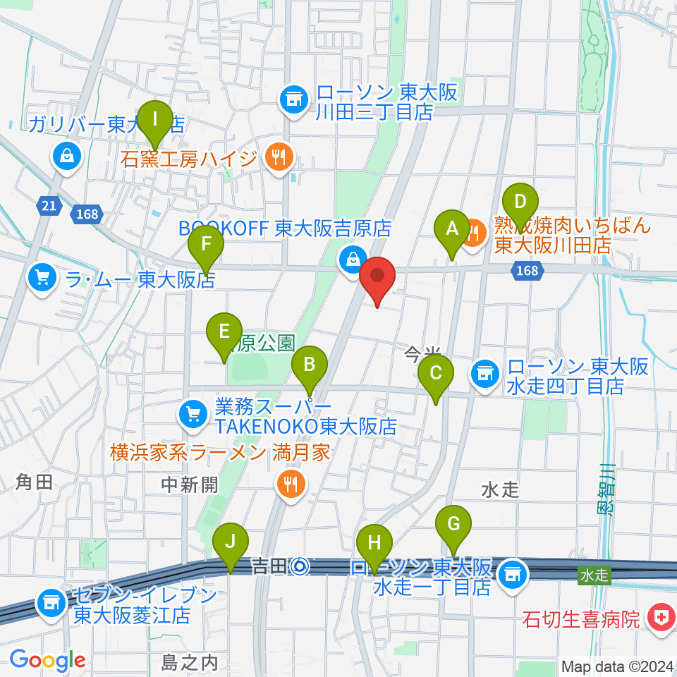 スタジオDMP周辺のカフェ一覧地図