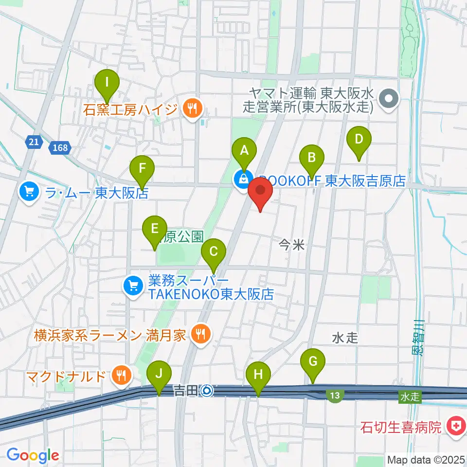 スタジオDMP周辺のカフェ一覧地図