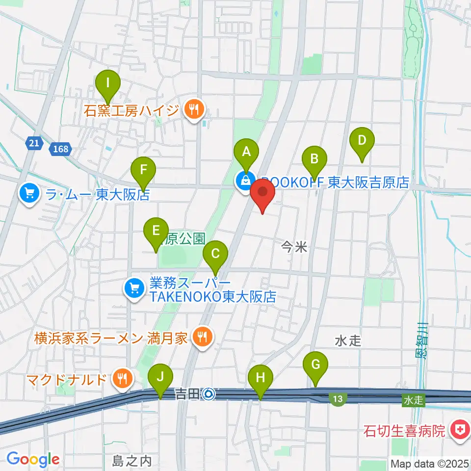 スタジオDMP周辺のカフェ一覧地図