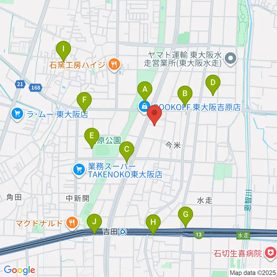 スタジオDMP周辺のカフェ一覧地図