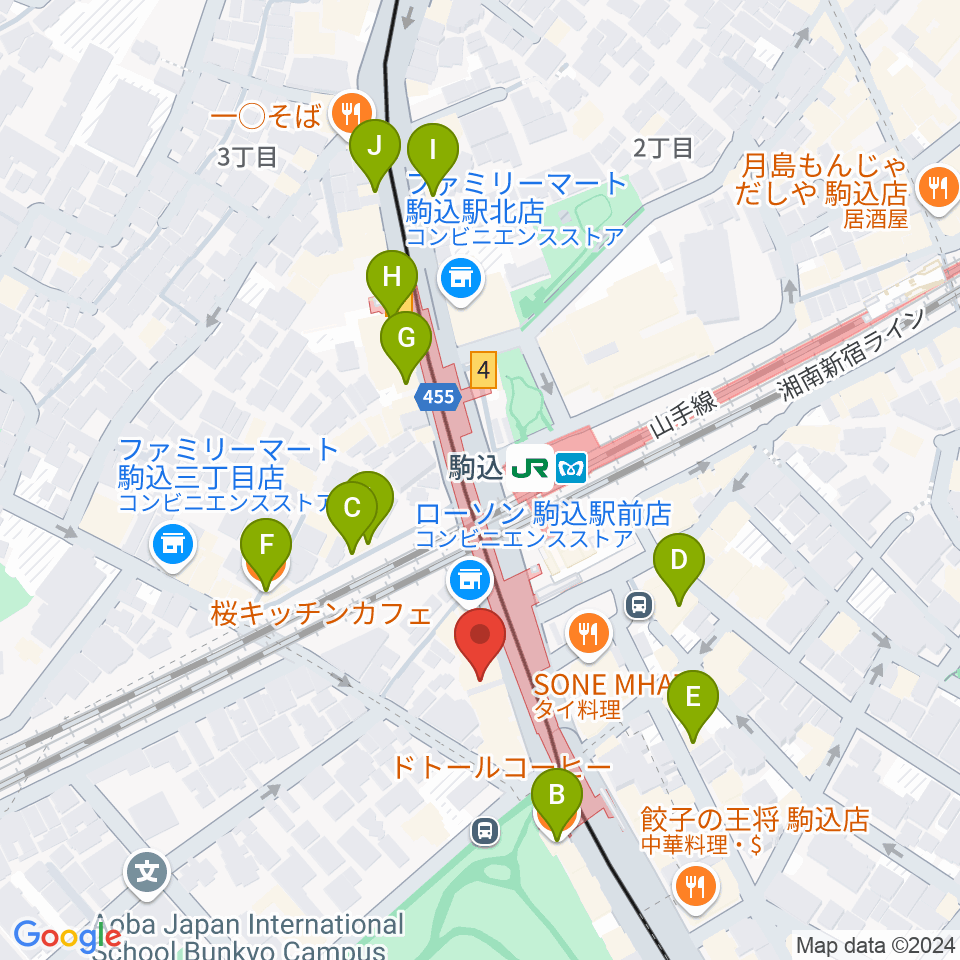 ムラーラミュージックオフィス周辺のカフェ一覧地図