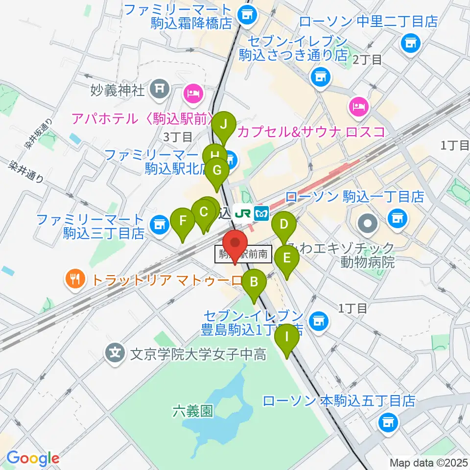 ムラーラミュージックオフィス周辺のカフェ一覧地図