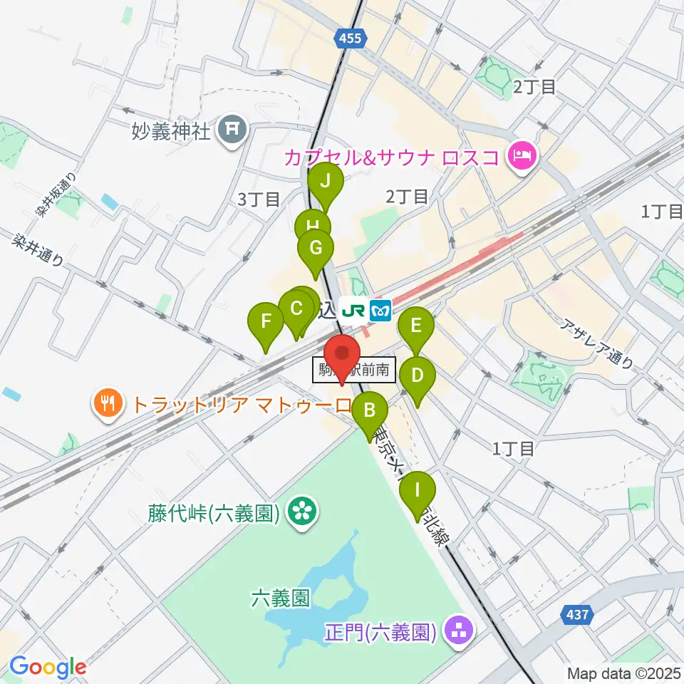 ムラーラミュージックオフィス周辺のカフェ一覧地図