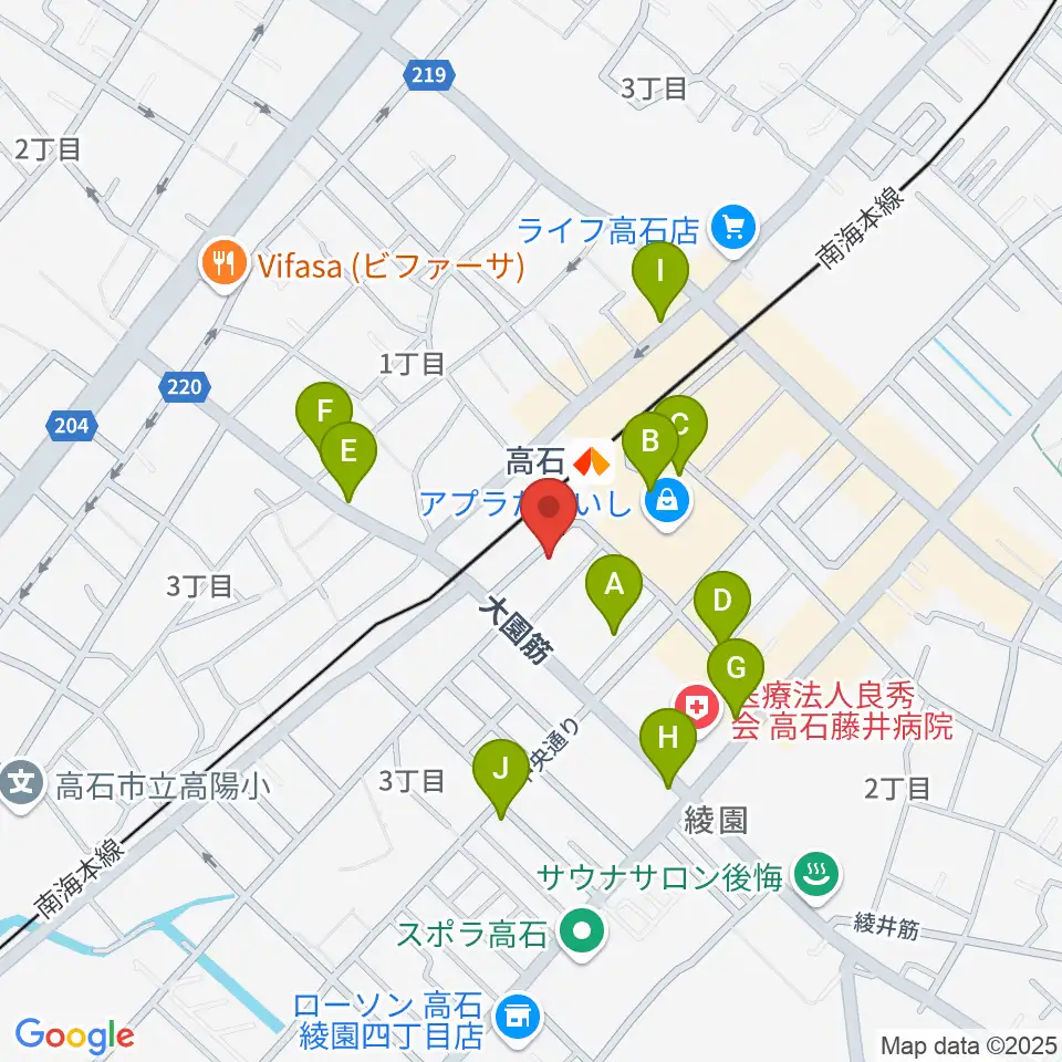 Studio EVER周辺のカフェ一覧地図
