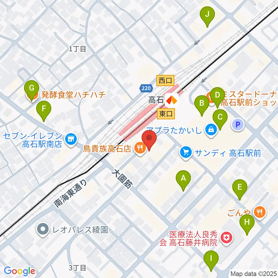 Studio EVER周辺のカフェ一覧地図