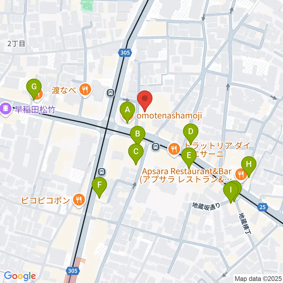 高田馬場ラビネスト周辺のカフェ一覧地図
