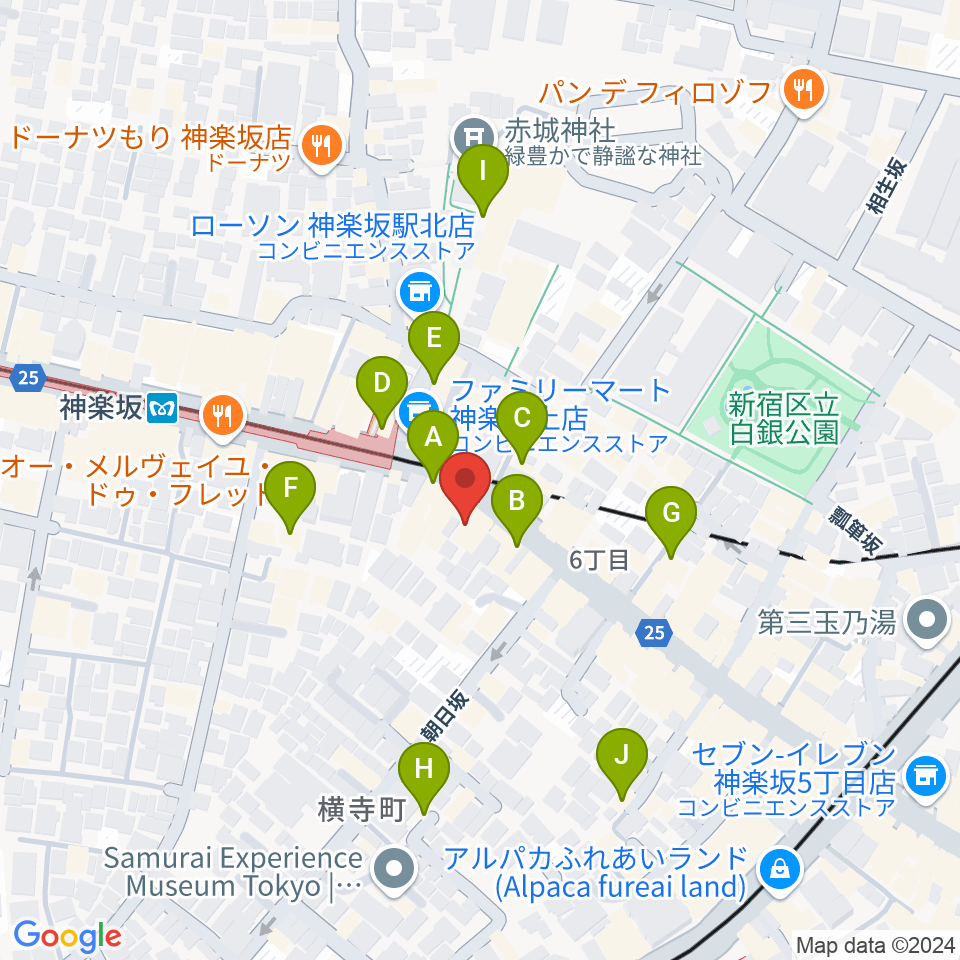 神楽音周辺のカフェ一覧地図