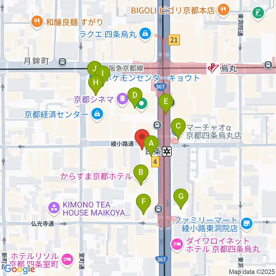 株式会社サロット周辺のカフェ一覧地図