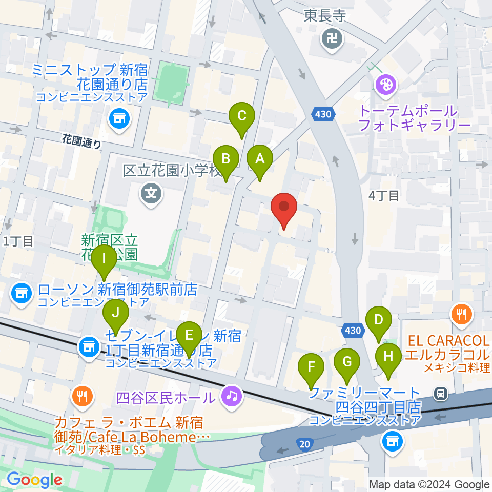 STUDIO Cross Edge周辺のカフェ一覧地図