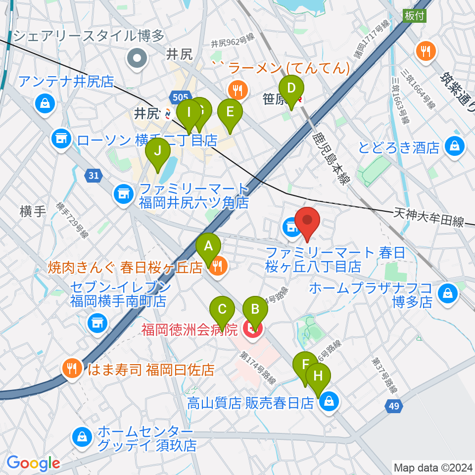 studio smile sounds周辺のカフェ一覧地図