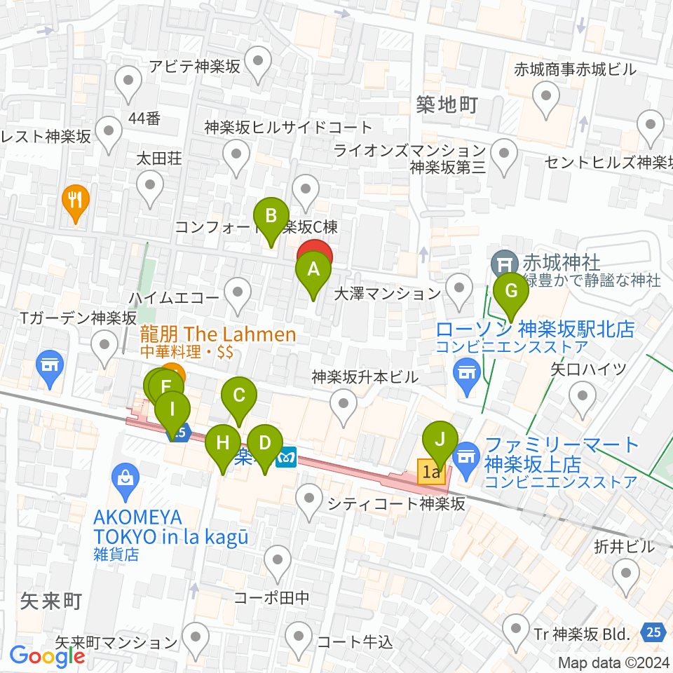 大洋レコード周辺のカフェ一覧地図