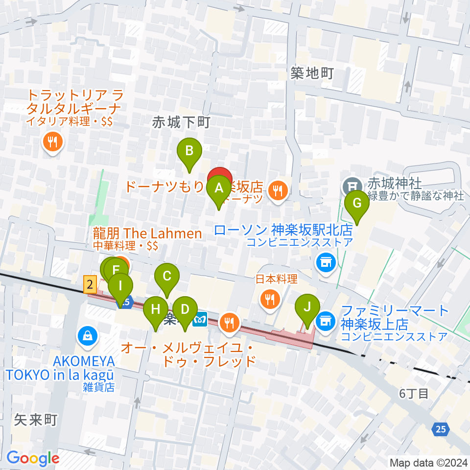 大洋レコード周辺のカフェ一覧地図