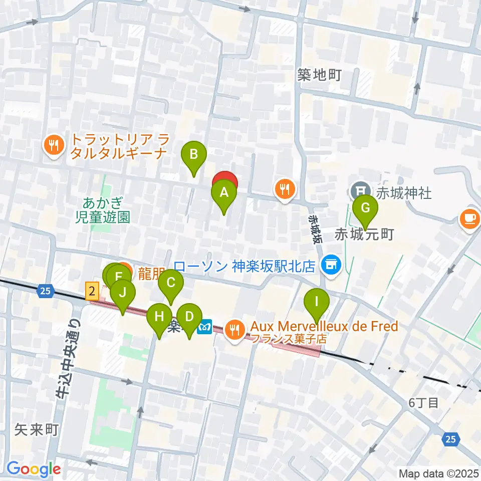 大洋レコード周辺のカフェ一覧地図