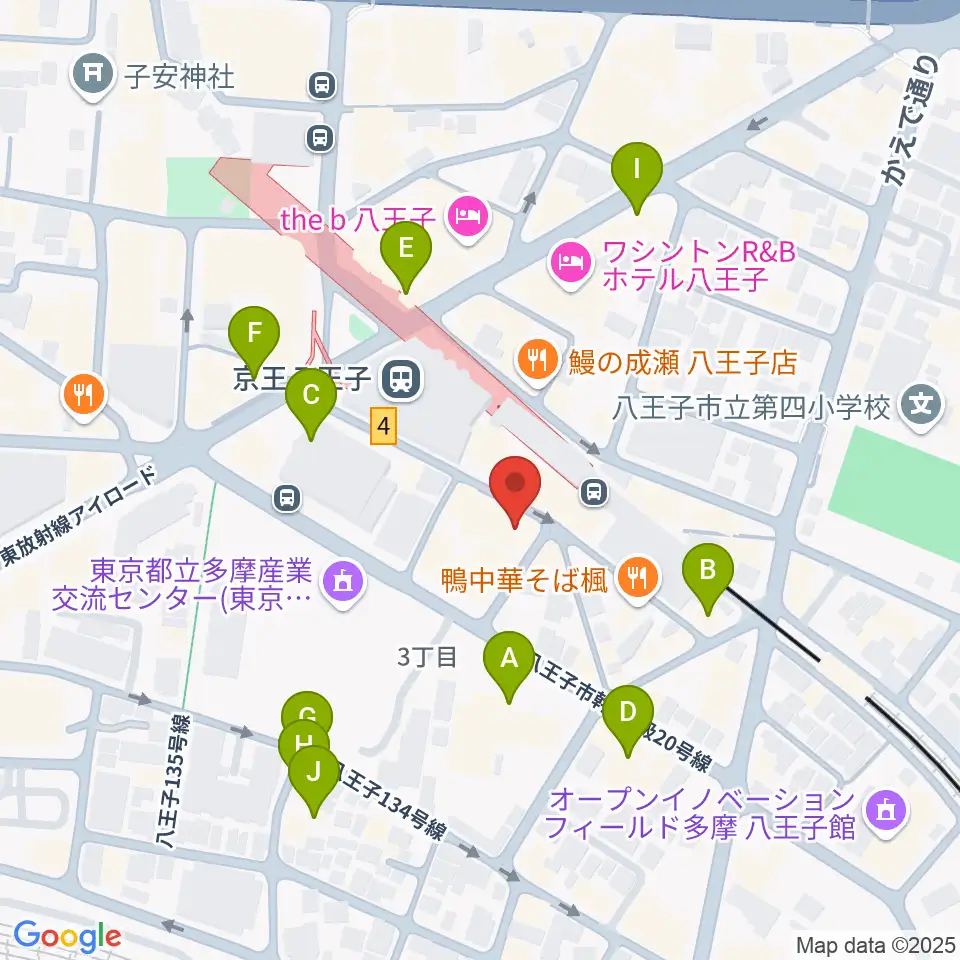 スタジオネイ周辺のカフェ一覧地図