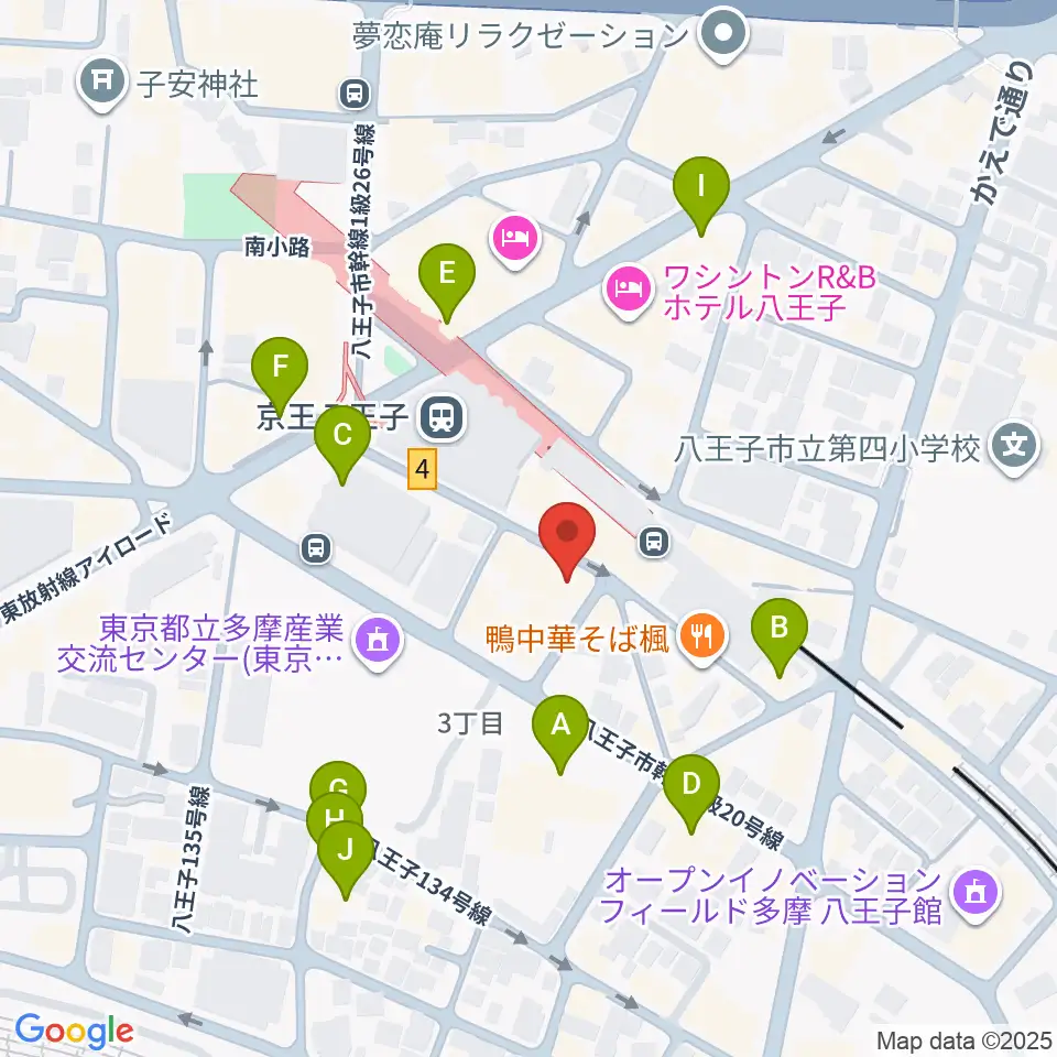 スタジオネイ周辺のカフェ一覧地図
