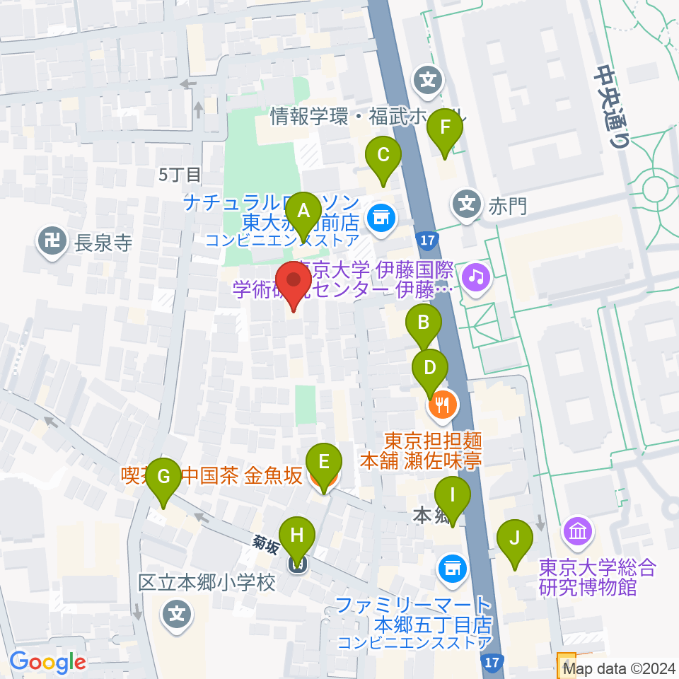 グランデスオノ周辺のカフェ一覧地図