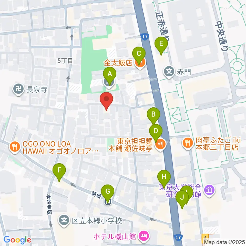 グランデスオノ周辺のカフェ一覧地図