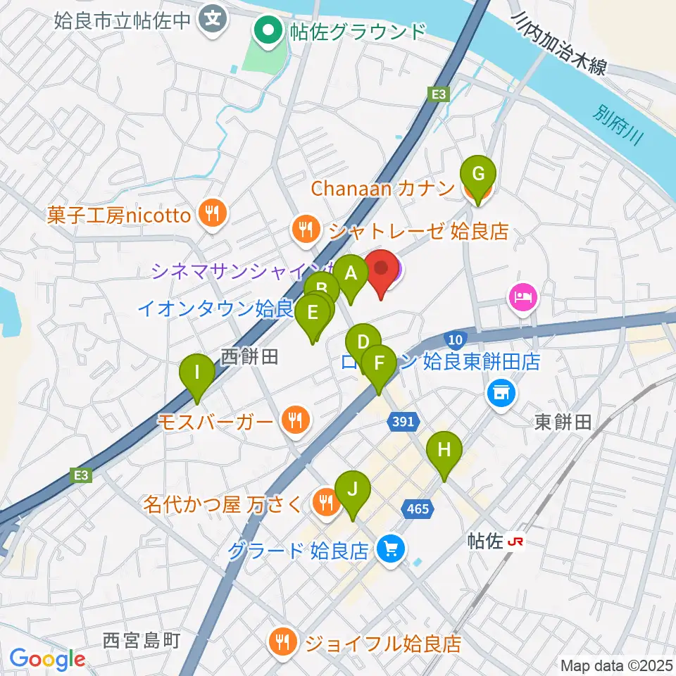あいらびゅーFM周辺のカフェ一覧地図