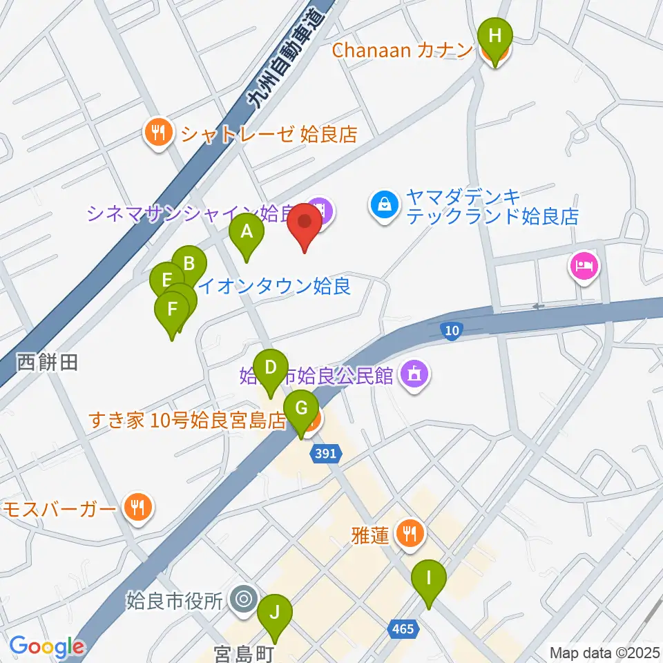 あいらびゅーFM周辺のカフェ一覧地図