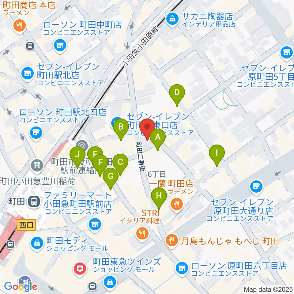 町田HERBIE周辺のカフェ一覧地図