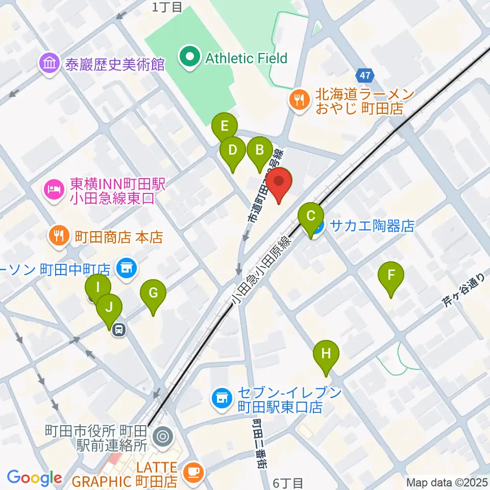 SEALミュージックスクール町田校周辺のカフェ一覧地図
