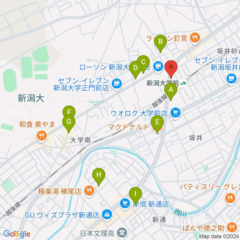 スタジオアップル周辺のカフェ一覧地図