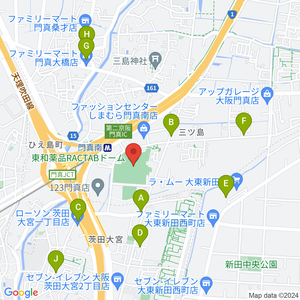 東和薬品RACTABドーム周辺のカフェ一覧地図