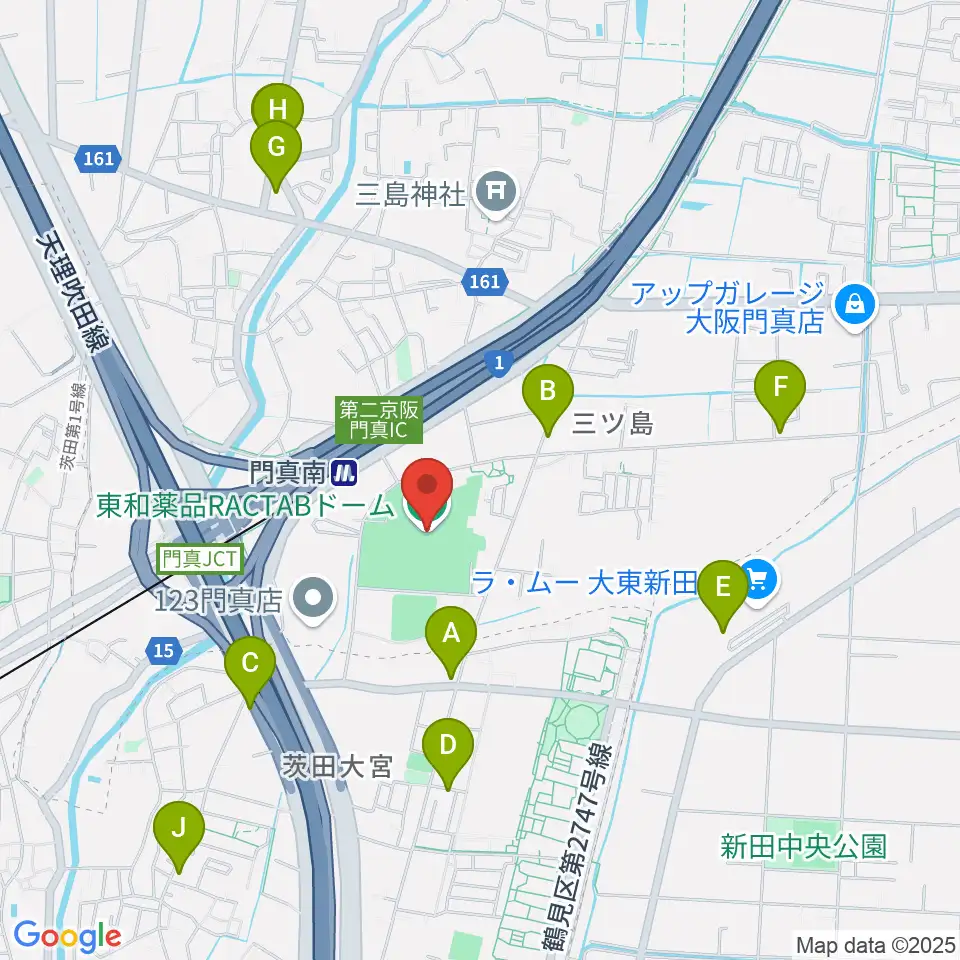 東和薬品RACTABドーム周辺のカフェ一覧地図