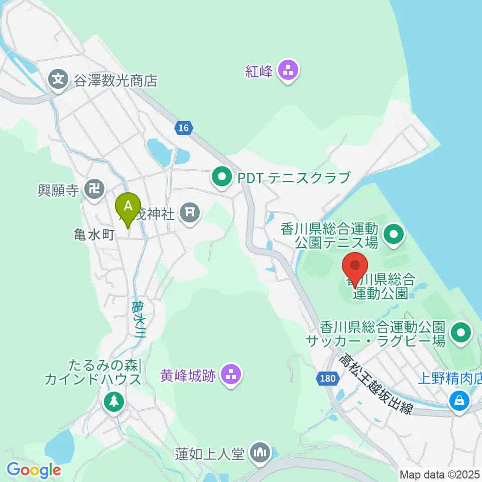 レクザムスタジアム周辺のカフェ一覧地図