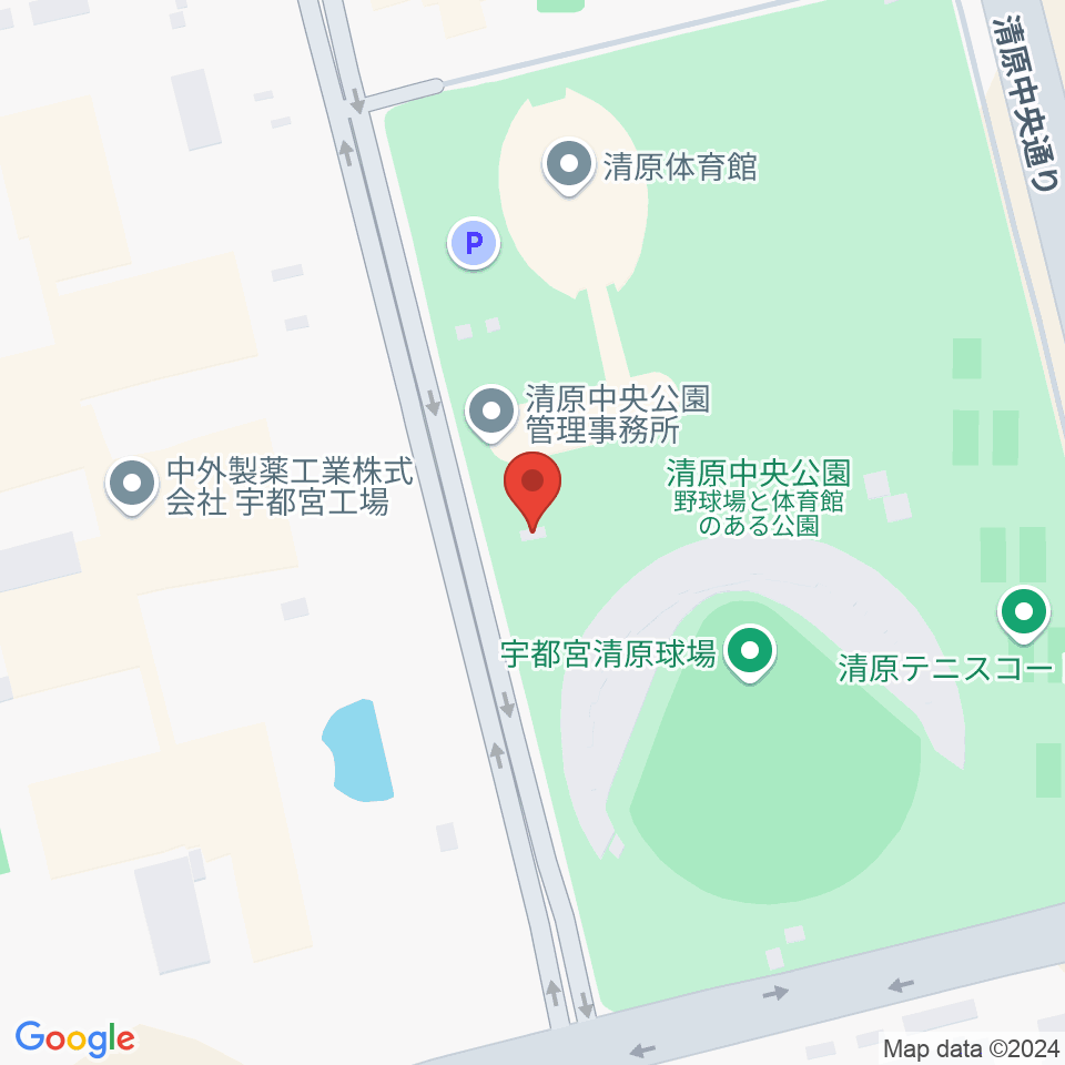 宇都宮清原球場周辺のカフェ一覧地図