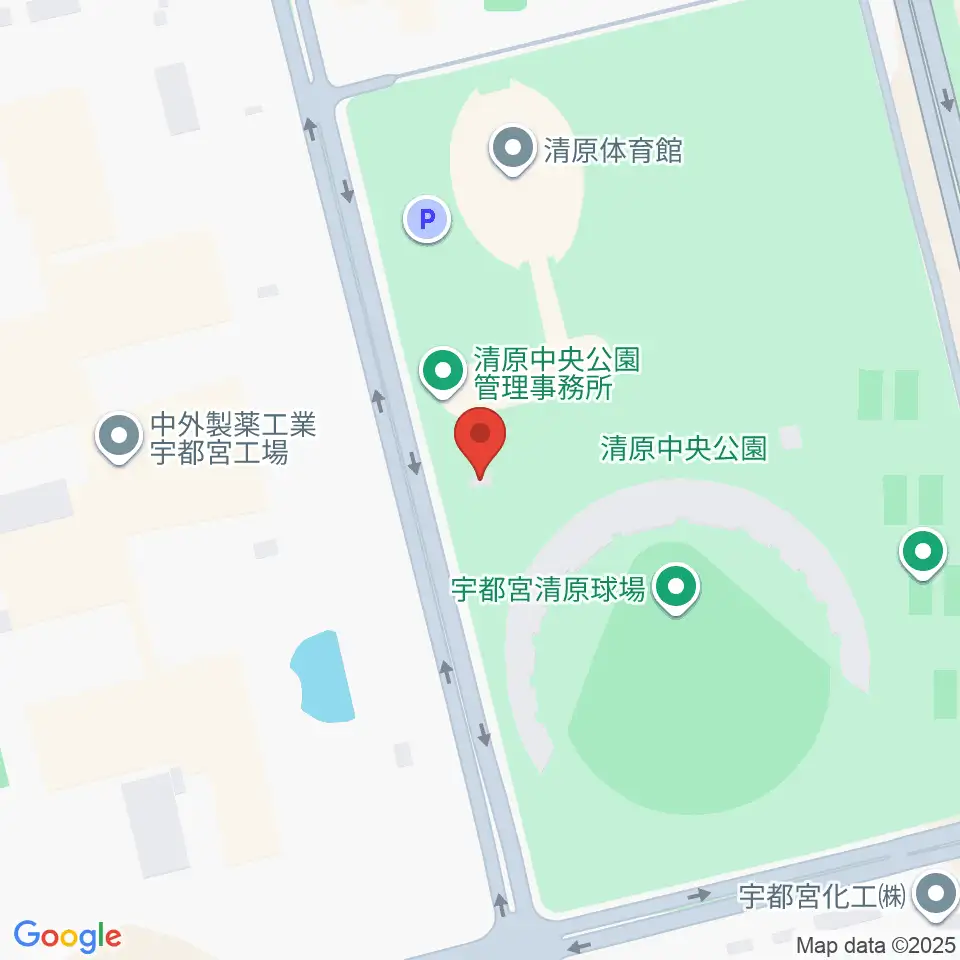 宇都宮清原球場周辺のカフェ一覧地図