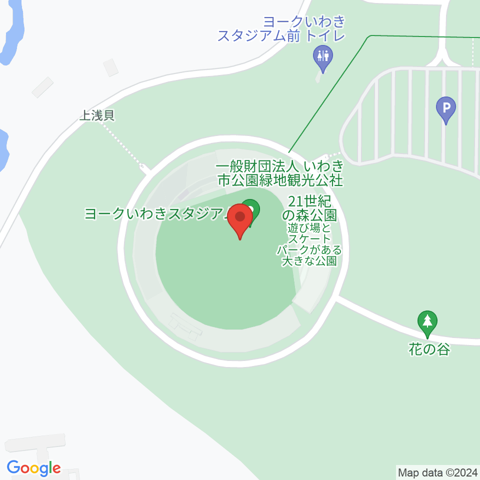 ヨークいわきスタジアム周辺のカフェ一覧地図