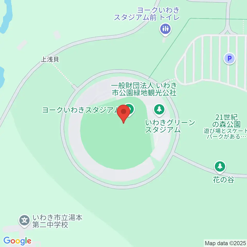 ヨークいわきスタジアム周辺のカフェ一覧地図