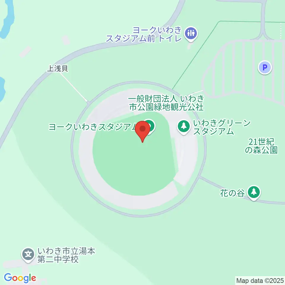 ヨークいわきスタジアム周辺のカフェ一覧地図