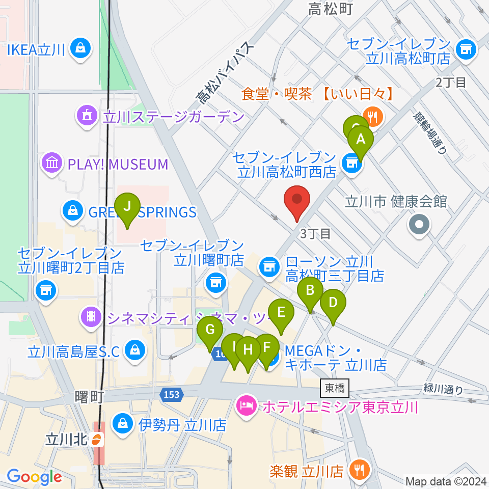 青江楽器ミュージック・イン・トム周辺のカフェ一覧地図